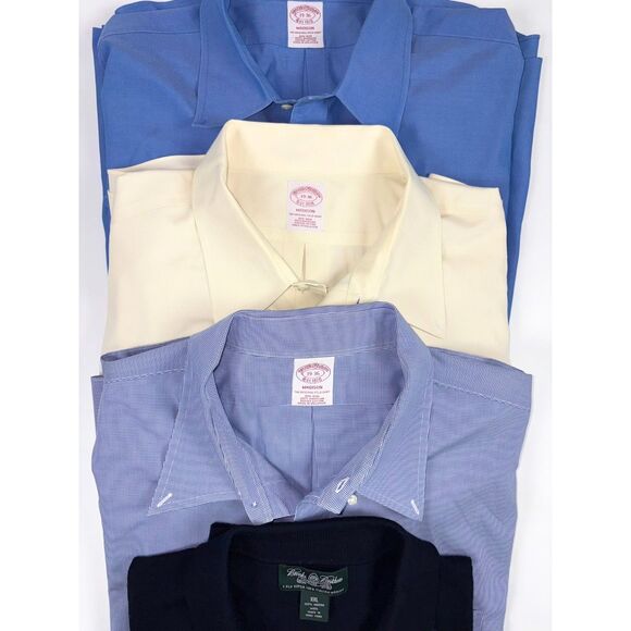 Brooks Brothers Madison Button Down Shirt 19-36+Merino Wool Sweater XXL Lot of 4 - Picture 2 of 13